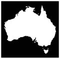 Australia map - country of the Australian continent Royalty Free Stock Photo