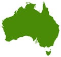 Australia map - country of the Australian continent Royalty Free Stock Photo