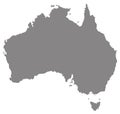 Australia map - country of the Australian continent Royalty Free Stock Photo