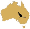 Australia map - country of the Australian continent