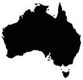 Australia map - country of the Australian continent Royalty Free Stock Photo