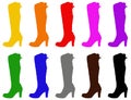 Fashion shoes - women boots silhouette