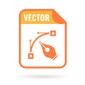 Vector file format icon, vectoral illustration symbol