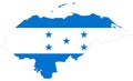 Honduras flag and map - Republic of Honduras