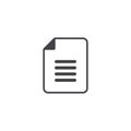 Vector file icon. Outline icon. Document sign. File symbol. Save button. Export button. Element for design interface mobile app or