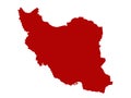 Iran map - state of the Republic of Iran