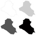 Iraq map - Republic of Iraq, is a country in Western Asia