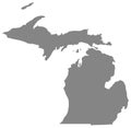 Michigan map - state in the Great Lakes and Midwestern regions of the United States