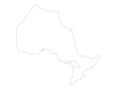 Ontario map - province located in east-central Canada Royalty Free Stock Photo