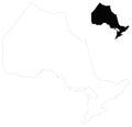 Ontario map - province located in east-central Canada