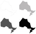 Ontario map - province located in east-central Canada