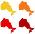 Ontario map - province located in east-central Canada