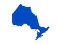 Ontario map - province located in east-central Canada