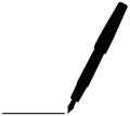 Pencil silhouette - implement for writing or drawing