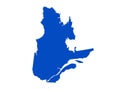 Quebec map - the biggest province and territory of Canada