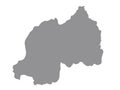Rwanda map - state of the Republic of Rwanda Royalty Free Stock Photo