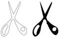 Scissors silhouette - hairdressing tools