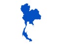 Thailand map - state of the Kingdom of Thailand