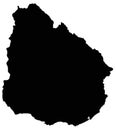 Uruguay map - Oriental Republic of Uruguay