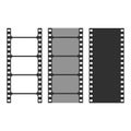 Vector film strip set. Royalty Free Stock Photo