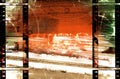 Vector Filmstrips Grunge Scene Royalty Free Stock Photo