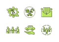 Vector finance illustration. Leasing, factoring icons set. Royalty Free Stock Photo