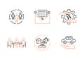 Vector finance illustration. Leasing, factoring icons set Royalty Free Stock Photo