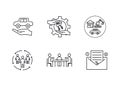 Vector finance illustration. Leasing, factoring icons set Royalty Free Stock Photo