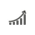 vector financial graph - analytics chart, financial data report