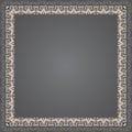 Vector fine floral square frame. Decorative element for invitations and cards. Border element Royalty Free Stock Photo