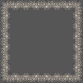Vector fine floral square frame. Decorative element for invitations and cards. Border element Royalty Free Stock Photo