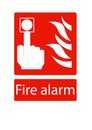 Vector Fire Alarm Sign Royalty Free Stock Photo