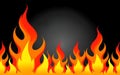 Vector fire background for dramatic designs and intense visual effects Royalty Free Stock Photo