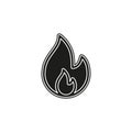 vector fire flames sign illustration isolated - fire icon Royalty Free Stock Photo