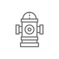 Fire hydrant line icon.