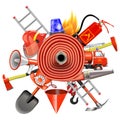 Vector Fire Prevention Concept with Firehose