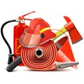 Vector Fire Prevention Equipment Concept