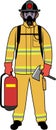 Vector - Firefighter cartoon illustration