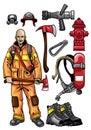 Firefighter gear set