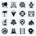 Vector Firefighter icon set