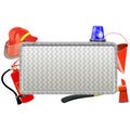 Vector Firefighter Metal Board