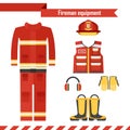 Vector fireman workwear