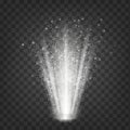 Vector firework . Fountain of sparks. Decorative fireworks. sparkling pillar of fire isolated on transparent background Royalty Free Stock Photo