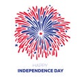 Vector firework for 4th of july. American independence day illustration. Royalty Free Stock Photo