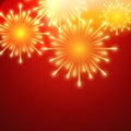 Vector fireworks Royalty Free Stock Photo