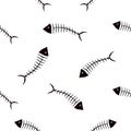Vector fish bones pattern for textile decoration and design Royalty Free Stock Photo