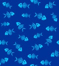 Into deep, fish pattern vector.