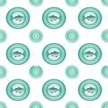 Vector fish seamless pattern Royalty Free Stock Photo