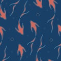 Vector fish seamless pattern Royalty Free Stock Photo