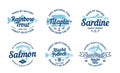 Vector fish vintage logo